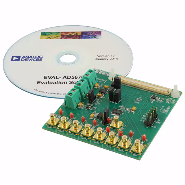 EVAL-AD5676RSDZ Analog Devices Inc.  Cartes d'évaluation - Convertisseurs numériques-analogiques (DAC)